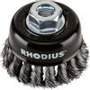 Rhodius STBZ Spazzola a tazza 65x20xM14 intrecciata 0,35/0,5 10 pezzi, spessore del filo: 0,35 mm
