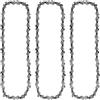 BANLIN Catena di ricambio per motosega da 25,4 cm e lama per motosega Worx WG322, WG323, WG322.9, WG323.9-40, calibro 0,1 cm, passo LP da 3/8 (confezione da 3)
