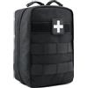 YONCONO Marsupio tattico Molle, multiuso per gadget Edc, organizer militare, borsa di pronto soccorso medico per attività all'aperto, caccia, viaggi, campeggio (nero)