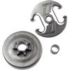 CQadsDyrx Pignone catena tamburo frizione compatibile con motosega 340 340E 345 345E 350 351 353 445 445II 445E 450 450E 450E II