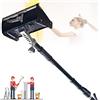 ZYFBD Scatola piatta per cartongesso da 8/10/12 pollici - Strumento di nastratura in lega di alluminio per intonacare e imbiancare | Manico regolabile da 101 a 162 cm | Kit di finitura professionale per