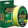 WASAGA 0,06 mm fino a 0,53 mm, bobina di filo da pesca in PE da 100 m, 4 o 8 fili intrecciati per la pesca (giallo e 4 trecce, #10,0/50 kg/0,53 mm)