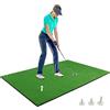 LIFEZEAL Tappeto da Golf, 1,5 x 1m, Tappetino Pratica da Golf Pieghevole Professionale con Manto Erboso Sintetico e 2 Posizioni per Tee, Ideale per Cortile di Casa, Giardino o Persino in Salotto