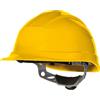 Deltaplus Venitex-Casco da cantiere, serraggio cremagliera quarzo Iii, taglia regolabile, Giallo, Quartz III