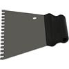 DEWEPRO Spatola Dentata Per Colla 180 mm 6 x 6 mm In Acciaio - Spatola Trapezoidale Con Impugnatura Ergonomica In Plastica - Per Adesivi Piastrelle, Rasature, Pareti E Pavimenti