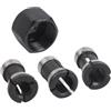 Trurovem Adattatore mandrino pinza M17 con dado da 6 mm, 6,35 mm, 8 mm, convertitore per macchina da incidere, boccola, fresa, fresa in acciaio al carbonio, strumento per la lavorazione del legno, set di 3 (4