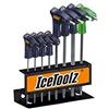 IceToolz PRO Shop Hex/Allen e Chiavi torx, 2 - 8 mm, T25 con Supporto da Parete