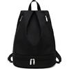Hixingo Borsa Palestra con Scomparto per Scarpe, Borsone Viaggio Borse Piscina Sportiva Duffel Bag per Uomo Donna Pieghevole Borsa a Tracolla Campeggio Sport Fitness (32x20x40cm,Nero)