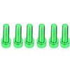 BORDSTRACT Bulloni dello Stelo della Bicicletta da 6 Pezzi, Viti di Fissaggio in Acciaio Magnetico M5*23 con Rondelle per Pinza Freno per Mountain Bike Biciclette MTB(Verde)