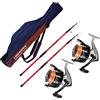 Pescaplanet Kit 2 Canna Surfcasting Pleiadi 420 cm 200gr 2 Mulinello TrabuccoDayton 8000 Surf Fodero Filo XPS gia in Bobina
