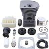 LIWaaGe Kit filtro aria cilindro pistone nichelato-silicio da 42 mm for motoseghe Hus 340 345 350 503870276 537024002w tubo flessibile 'aria con guarnizione olio