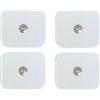 Fiab 4 Elettrodi adesivi cerotti Foam stimolazione lunga durata quadrati 5x5cm clip snap 4mm fiab