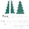 Greensen Progetto di Saldatura Albero di Natale 3D, Kit di Saldatura Elettronica con 33 Perline LED RGB e Alimentazione USB, per L'apprendimento STEM e Decorazioni Natalizie