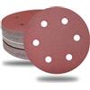 Tonmp 50 dischi abrasivi a 6 fori da 22,9 cm per levigatrice per cartongesso -10 ciascuno di 60 80 120 150 240 grana carta abrasiva