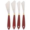 Luxshiny Set 4pezzi Coltelli per Pittura in Acciaio Inossidabile e Legno, Spatole Leggere per Miscelazione Pigmenti, per Pittura a Olio e Acrilico
