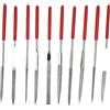 QANYEGN Set di lime ad ago da 10 pezzi, comode lime per gioielli, mini set include tondo conico per metallo, legno, plastica, gioielli, modello (3*140 mm)
