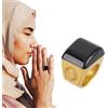 Generic Anello di Contropiede del Dito Elettronico, IP67 Smart Ricaricabile Tasbeeh Misbaha Tasbih Counter, Max 9999, Anello di Conteggio dei Clicker per i Musulmani Preghiera Islamica