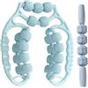 F Fityle Rulli massaggianti per Gambe, rulli muscolari, 21 e 4 Ruote, manuali, circolari, con Morsetto per Gambe, massaggiatori per Braccia, da Viaggio, per, Blu