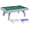 NG Biliardi Biliardo Sirio Bianco 3-in-1: Tavolo da Gioco Elegante con Funzione Ping Pong e Accessori Completi