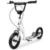 HyperMotion Monopattino Viva - Per Bambini e Ragazzi 12-50 kg | Telaio in Acciaio Robusto, 2 Freni, Altezza Regolabile 78-85 cm | Ruote Gonfiabili da 30 cm | Colore Bianco