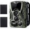 YTLJJ Fotocamera Caccia con Batteria al Litio 2PCS 5000mAh, 20MP 1080P Fototrappola Notturna Infrarossi Invisibili Fotografica IR LEDs Visione Notturna 65ft/20m, Impermeabile IP65, Velocità Trigger 0.3S