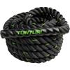 Tunturi 14TUSCF003 Battle Rope - Fune per Allenamento - Nera - 12 M, Unisex - Adulto, Black, 12m