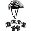 PhnkjGh Ginocchiere per bambini con casco, ginocchiera per bambini 3-10 anni, protezione per skateboard, longboard, stunt scooter, bicicletta, pattini a rotelle