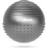 GymBeam Massage FitBall 65 cm - Palla Fitness Massaggiante in Gomma Anti-Burst, con Pompa Inclusa, Ideale per Yoga, Pilates e Allenamento a Casa