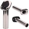 PIMAR marine equipment Pimar - PORTACANNA Incasso Inox 316 per Barca Inclinato Tappo Nero