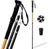 Segorbina de Bastones Bastone da Trekking Estensibile 65-135cm in Alluminio Leggero e Impugnatura EVA con Accessori per Montagna e Asphalt Legno e Nero