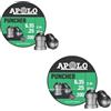 ECOMMUR Pallini Apolo Puncher (6,35 mm) | 200 pezzi per scatola. 2,4 g per pallino. Confezione da 2 scatole. Pallini di piombo. Precisione.