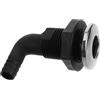 Hemobllo Scarico Marini Scarico Ponte Barca Adattatore per Lo Scarico del Ponte Accessorio Yacht Attraverso Lo Scarico dello Scafo Parti di Motoscafo Scarico Acqua Barca Black Nylon