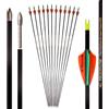 PHILOCS 12 pezzi Frecce per Tiro con l'arco ID 4,2 mm Spine 300 400 500 600 700 800 900 1000 Caccia Pratica Freccia, per Archi ricurvi Arco compound (27inch,Spine 800)
