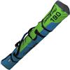 BRUBAKER Borsa da sci Carver Pro - Sacco da sci imbottito per 1 paio di sci e bastoncini - Borsa da sci antistrappo - Blu Verde - 190 cm