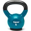 tiguar, Kettlebells, pesi per allenamento muscolare e fitness, 4 kg, 6 kg, 8 kg, 10 kg, 12 kg, 16 kg, 20 kg, 24 kg, 28 kg, b) 6 kg / blu