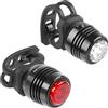 M-Wave Apollon Mini USB Faro Set Posteriore/Anteriore, Unisex Adulto, Nero, Taglia Unica