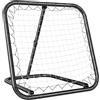 HOMCOM Rete di Rimbalzo per Calcio, Rete da Calcio Rimbalzante e Pieghevole con Angolazione Regolabile in Metallo, per Allenamento Baseball e Pallavolo, 78x84x65-78 cm, Nero
