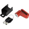 Hihaha Lucchetto Antifurto per Bici da Montagna 1 Pz Rosso | Per Bicicletta Da Strada Lega Alluminio 6.5x4.5 Cm Chiave Cavo Sicurezza A Disco Installazione Diretta