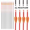 ACCMOS Spine 400 500 600 700 800 900 1000 ID 4,2 mm Frecce per Tiro con L'arco, per Archi Compound Archi Ricurvi Caccia al Tiro Arancione o Giallo Freccia in Carbonio 12 pezzi (30inch, OW Spine 800)
