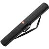 GLOBALHUT Borsa per canna da pesca in tela, 140 cm, custodia per trasporto ombrello, con tasche laterali con tracolla, per attrezzatura da pesca, Come da immagine, Nero, Sportivo