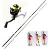 generico Canna Da Pesca Spinning Trota Fiume Lago Cucchiaini Artificiali Mulinello Filo