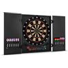OneConcept Dartmaster 180 - Freccette, Tiro al Bersaglio, Freccette al Bersaglio Elettronico, 8 Giocatori, Avversario Virtuale, 9 Pulsanti, Indicatori LED, Punte Soft, 2 Porte, Marrone