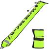 DEMMET Boa di segnalazione della superficie per immersioni subacquee 18cmX1,8m、15cmX1,5m con gancio girevole Tubo di segnale Ugello gonfiabile SMB Diver Accessori galleggianti (Verde fluorescente, 15cmx1.5m)