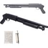 Generico Bundle Fucile Softair a Pompa M47D con Caricatore Estraibile, carichino e 1000 Pallini da 6mm, potenza 0,9Joule - Perfetto per Iniziative di Softair, Nero, 65x17 cm