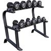 GORILLA SPORTS® Porta Manubri - con Set di Manubri da 90kg, 5 Coppie, 121 x 65 x 100 cm, 2 Livelli, Carico Massimo 250 kg, in Acciaio - Rastrelliera Pesi, Supporto per Manubri, Palestra, Casa