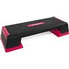 TREXO Aerobic Step 98 x 38 cm per Esercizi Cardio e Allenamento Fitness Altezza Regolabile 15-20-25 cm Resistente in Polipropilene e TPR Step da Aerobica di Alta Qualità fino a 250 kg Rosa