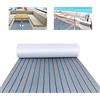 Shiyinge 240 x 90 cm, antiscivolo, tappetino per barche, yacht, tappeto in teak, autoadesivo, per barche, kayak, skateboard, EVA moderno, grigio chiaro, con cuciture blu