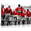 Panther Print Stampa su tela da parete, motivo: Manchester United Pictures for Walls, bella camera da letto, stampa artistica incorniciata, leggende, calcio, per occasioni speciali (51 x 45 cm)