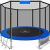KESSER® Trampolino Certificato TÜV SÜD GS | Set Completo con Rete di Sicurezza, Scaletta, Copertura del Bordo e Accessori | da Giardino, 150 kg