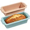 VINATO 2 Pezzi Stampi Per Pane in Silicone, Stampi Plumcake Silicone Antiaderenti,Stampo Pane in Cassetta da Forno 28x16x6.5 cm per Pane, Plumcake & Toast (Blu & Rosa)